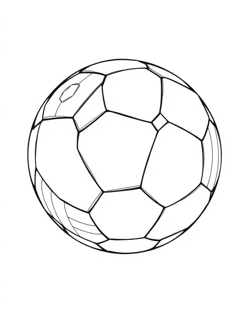 Lámina para colorear: balón de fútbol clásico